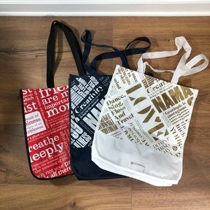 Lululemon Bags, Set of 3 Large
